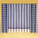 Гардины "Pyrra", цвет: голубой, высота: 170 см отдельном изображении фрагментом ткани шторы инфо 11386o.