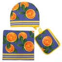 Комплект подарочный "Апельсины", цвет: синий х 20,5 см Изготовитель: Россия инфо 3842y.
